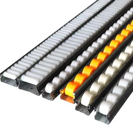 Industrial Transparent Placon Iron Body Roller Track for Sliding Shelf System